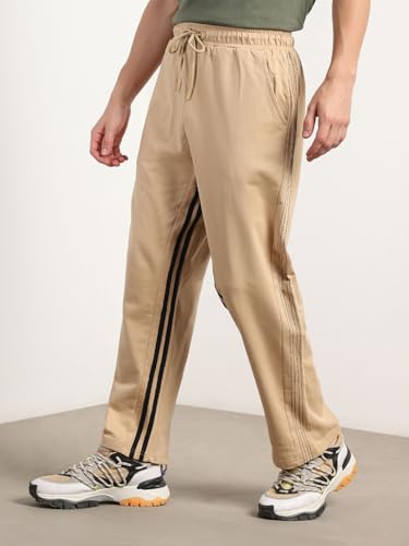 Nobero MenS Loose Track Pants (1M-Bwjg-R0162-Gr_Ginger Root