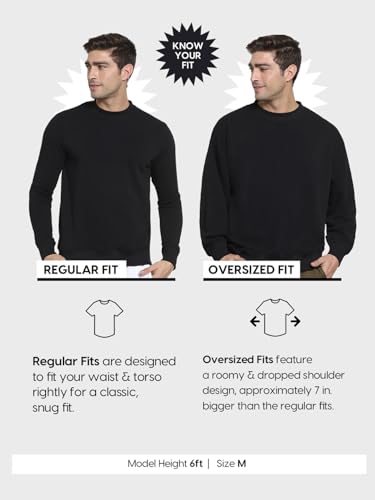 Bewakoof Official Tom & Jerry Merchandise Mens Graphic Printed Oversized Fit Full Sleeve Round Neck Polycotton Sweatshirt_64462
