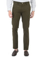 Turtle Men Olive Printed Ultra Slim Fit Trousers