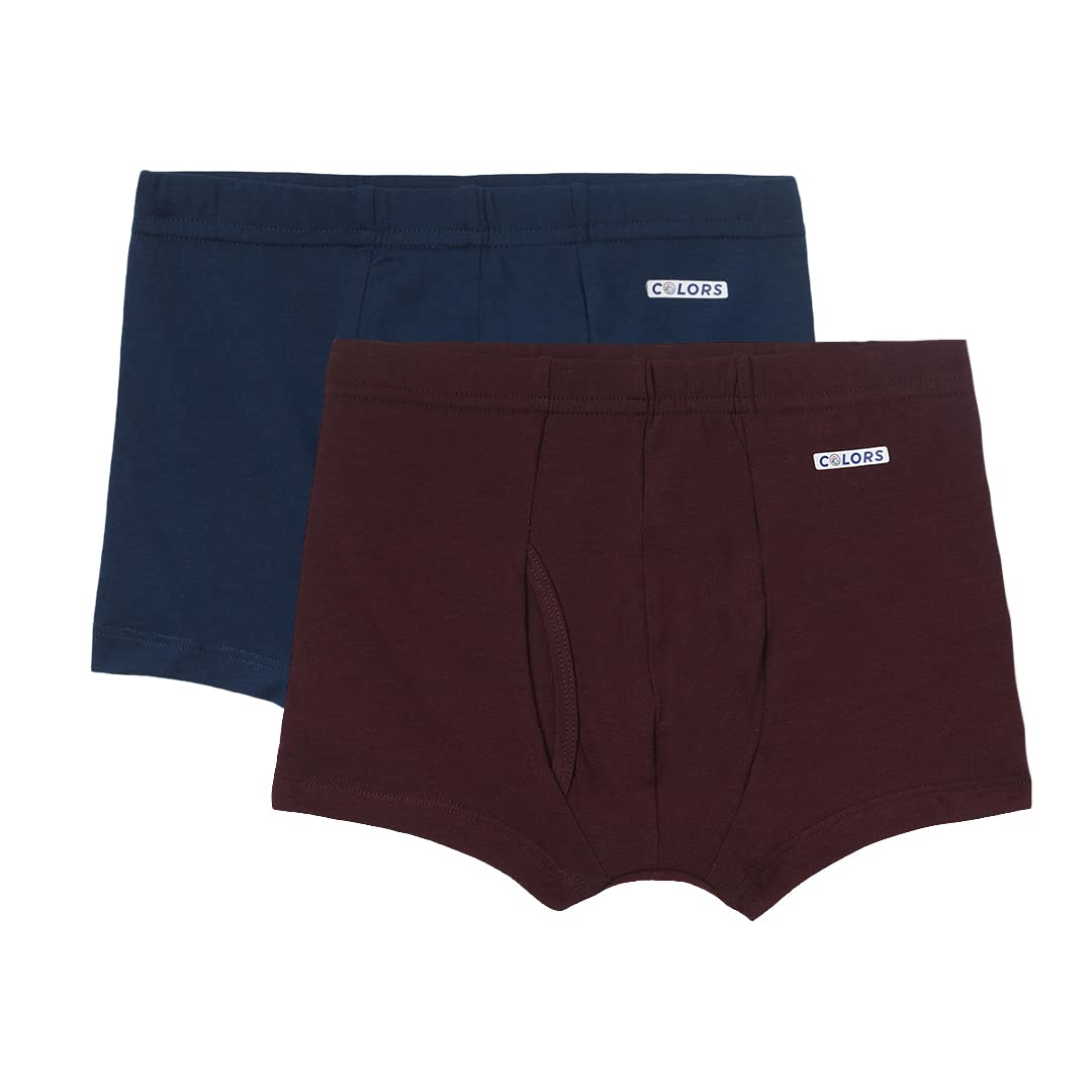Rupa Frontline Colors Kids Front Open Mini Trunks 110|Soft-Touch Cotton Stretch|Snug Fit|Inner Elastic|Breathable Fabric|Pack o