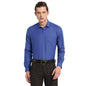 Turtle Men Blue Cotton Solid Slim Fit Formal Shirts