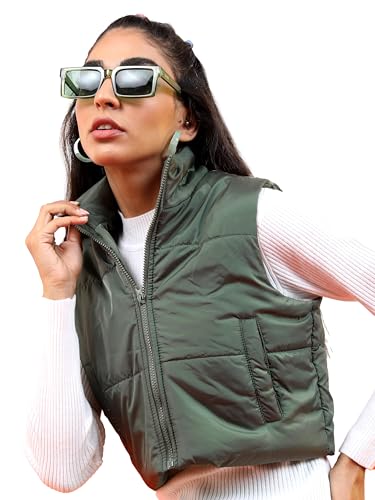Ketch Womens Sleeveless Regular Fit Jacket Khjk000063 Olive M