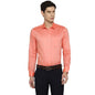 Turtle Men 100% Cotton Regular Fit Full Sleeve Peach Formal Shirt