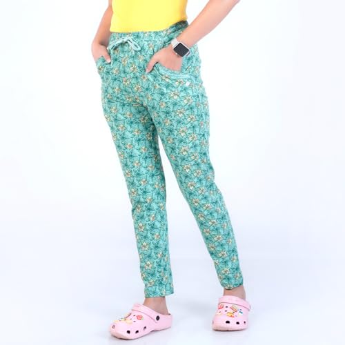 Rupa COLORS Playsure Printed Pyjama for Women Leisurewear, Floral Print Loungewear