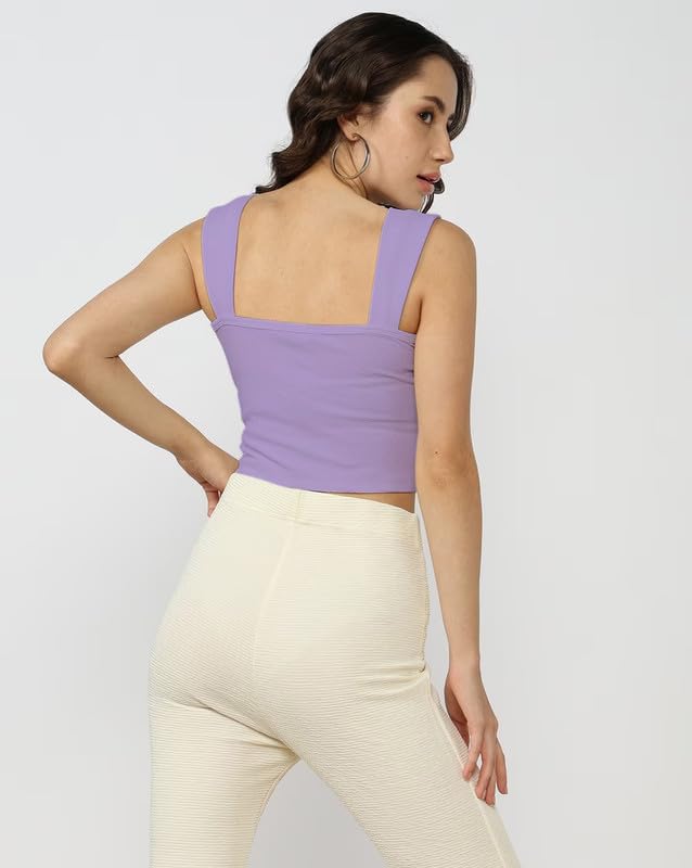 SMOWKLY Womens Premium Valentino Made Stylish Bow Pleated Crop Top | Sweetheart Neck & Strappy Singlets | Going Out Summer Tank