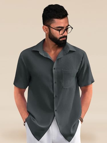 Tee Projekt Mens Solid Regular Fit Shirt (ERE-02_Olive