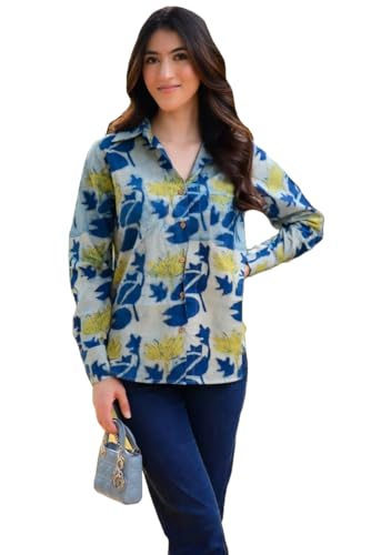 Gosriki WomenS Rayon Viscose Printed Shirt For Women (Dagan Multi-Gs_Xxl_Multicolor_Xx-Large)