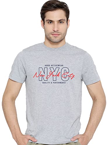 ADRO Mens NYC Cotton T-Shirt (RN22-03-NYC-GR_Grey)