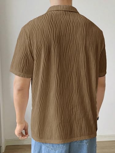 Noble Monk MenS Regular Fit Polo T-Shirt |Half Sleeves |Textured Popcorn T-Shirts For Men | Stylish Half Sleeve T-Shirt For Men