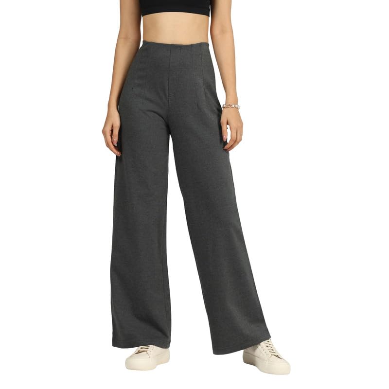 Work-to-Wine Twill Wide Dart Pants | Insanely Breathable | Elasticated Waistband | 2 Pockets | Mock Fly | Wide Silhouette | Styl