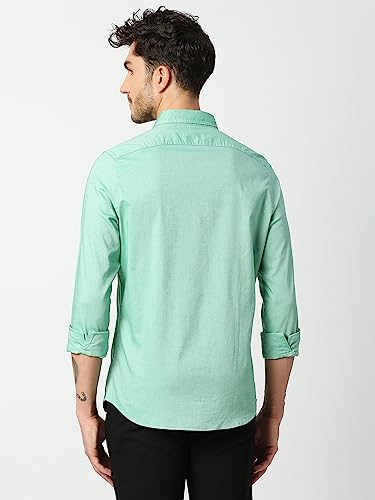 Thomas Scott Solid Color Long Sleeve Regular Fit Casual Shirt for Mens