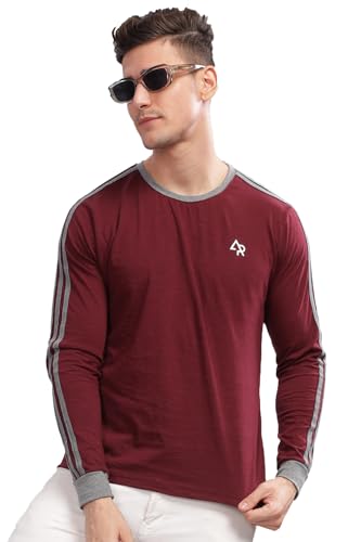 ADRO Full Sleeve Tshirt for Men | Full T Shirt for Men | 100% Slub Cotton Tshirt | Full Sleeve T-Shirt | Mens Full Sleeves T Shi