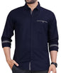 CB-COLEBROOK Mens Regular Fit Solid Soft Touch Cotton Casual Shirt with Pocket Design with Spread Collar & Full Sleeves (Availa