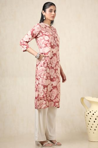 Soch Womens Tissue Botanical Regular Kurta (CWS5KU61086_Blush Pink