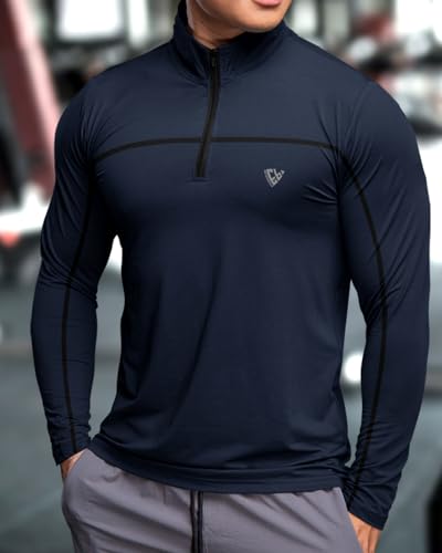 Noble Monk MenS Active Wear Regular Fit T Shirt |Full Sleeves |Casual T-Shirt For Men Blue