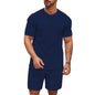 SHIENZY Mens Casual Solid Printed Night Suit Co-Ord Set || T-Shirt and Shorts Nightwear Set || Sleepwear/Loungewear for Regular