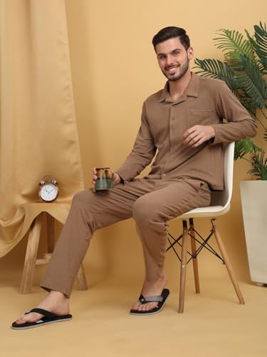 Sweet Dreams Men Solid Pyjama Set