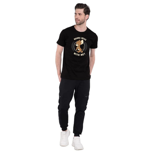 Bewakoof Mens Thug Jerry (TJL) Graphic Print 100% Cotton T-Shirt- Regular Fit, Round Neck, Half Sleeve