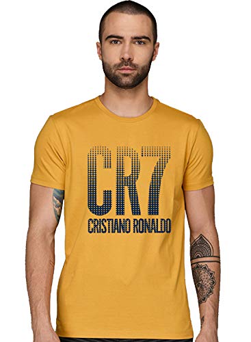 ADRO Design Printed T-Shirts for Men & Women (RNR-S35-CR07-MU_Mustard_XL)