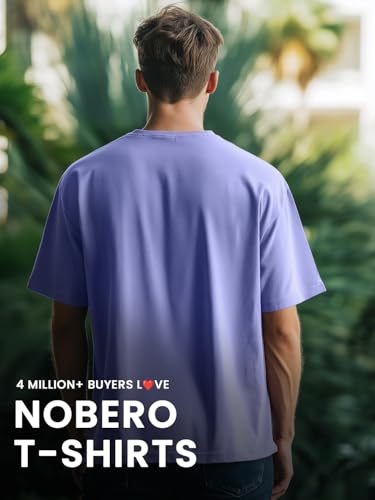 Nobero MenS Regular Fit T-Shirt (1M-Twts-R0007_Periwinkle