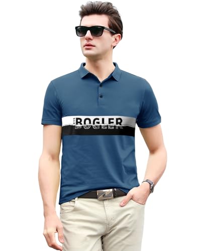 Noble Monk MenS Regular Fit T-Shirt (T859_Nm_Light Air Force Blue