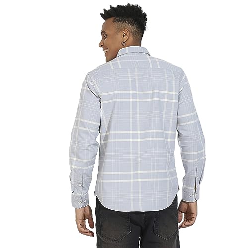Campus Sutra Mens Regular Fit Shirt (CBSSM23_CSMSSRT5711_Light Grey