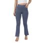 BlissClub Women Werk-It Flare Pants | High Rise| Wide Waistband | Lightweight & Breathable Cottonflex Fabric | 4 Pockets| Herrin