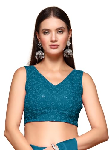 Oomph! Readymade Blouse For Women, Cotton, Sleeveless, V-Neck, Rbbl613