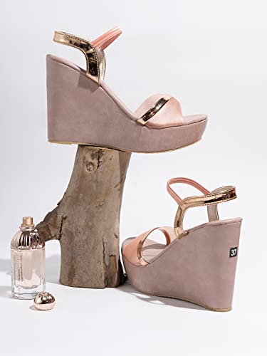Shoetopia Womens Platform Heel Sandal-EU41 /UK8