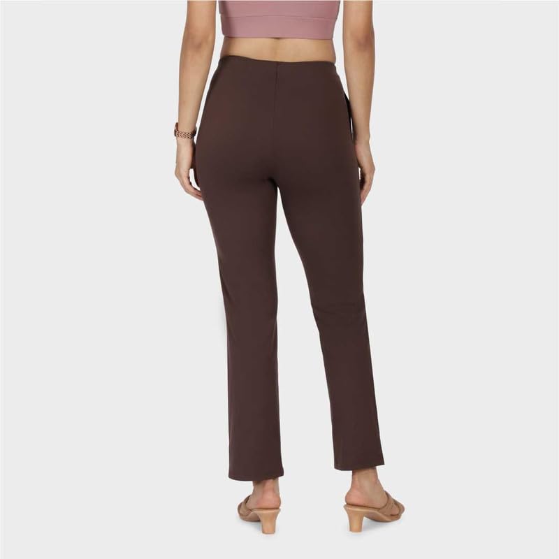BlissClub Womens Straight Pants_Barkha Brown Tall-Above 5.5