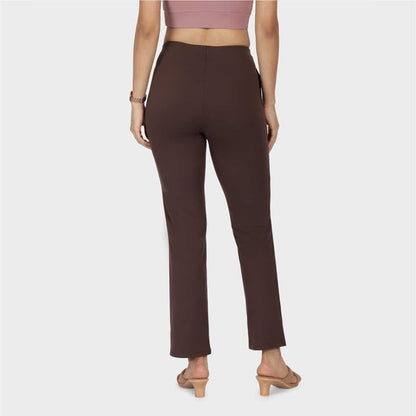 BlissClub Womens Straight Pants_Barkha Brown Tall-Above 5.5