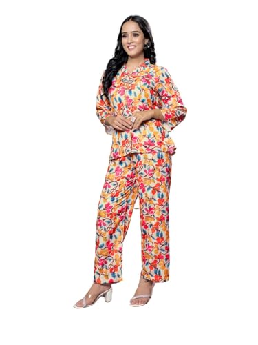 OM SAI LATEST CREATION Co ord Set for Women | Summer Co ord Set for Women | Formal Co ord Set for Women | Pack of 2 | Women Co ord Set
