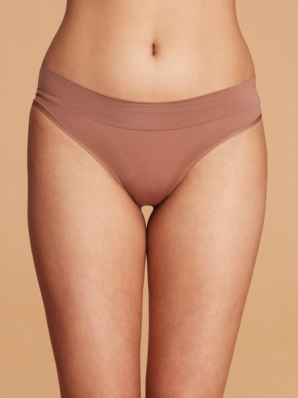 NYKD Ultra-Comfortable and Flexible Everyday Stretch Panties with No Waistband Marks | Nylon | Full Coverage | Mid Waist | Solid