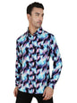Kotty Mens Printed Rayan Full Sleeves Shirts(Multicolor,S)