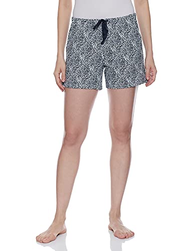 Enamor Essentials Womens Mid Rise Relaxed Fit Thigh Length Breathable Pure Cotton Shorts with 2 Side Pockets - E062(E062-Stroke