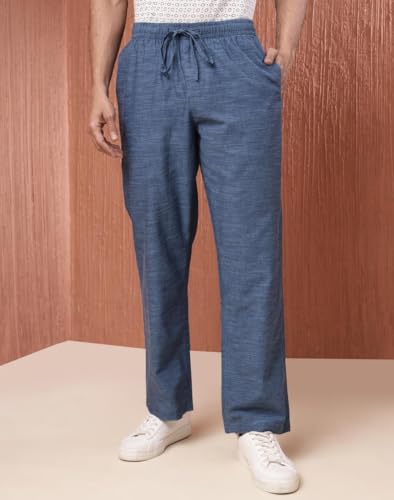 Fabindia MenS Comfort Fit Pant (2128765Indigo_Indigo