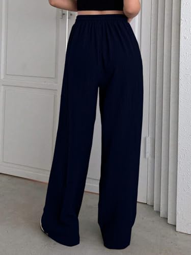 Greciilooks Women Trouser Navy Blue