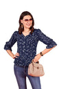Trillmixa WomenS V-Neck Floral Printed Comfortable Top For Women