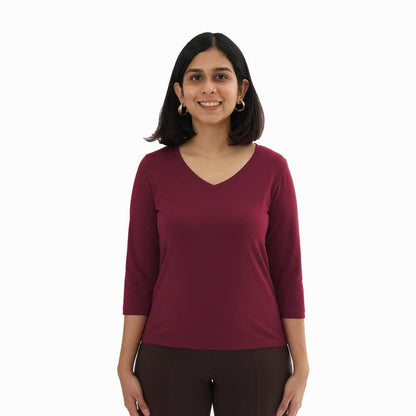 BlissClub Women The Last tee | Stays New for 750+ Days |10X Durable | V Neck | Womens t-Shirt |  Sleeves | Hip Covering | Cotton