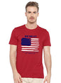 ADRO Men's USA American Flag Printed Cotton T-Shirts (RNR-M-NWW-RD_Red_XL)
