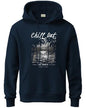 ADRO Men's Cotton Blend Neck Hooded Sweatshirt (H24-CHILL-NB_Navy Blue