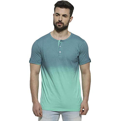 Campus Sutra Mens Multi-Coloured Colour-Blocked Half Sleeve Regular Fit T-Shirt for Casual Wear | Structured T-Shirt Crafted wi