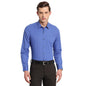 Turtle Men Blue Cotton Solid Slim Fit Formal Shirts