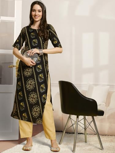 Pinkmint Printed Round Neck Kurta Set For Women Ll Kurti & Pant Set For Women Ll Regular Fit Kurta Set (Pack Of 2)