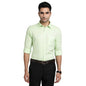Turtle Men 100% Cotton Green Solid Slim Fit Formal Shirts