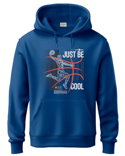 ADRO Basketball Design Hoodie for Men, 320 GSM Soft Cotton Hoodies, Long Lasting Printed Hoodie | Mens Hoodies | Sweatshirt for 