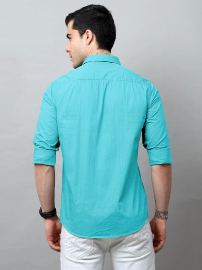 Tee Projekt Cotton Shirt for Men ll Front Pocket Shirt ll Stylish Long Sleeve Shirt ll Soild Regular Fit (Pack of 2)