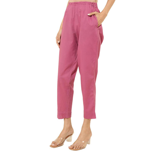 Fabindia WomenS Regular Casual Pants (2124217Wine_Magenta