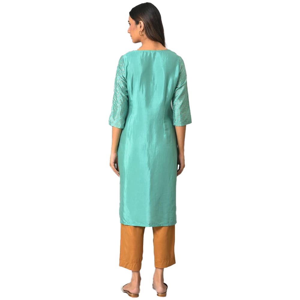 W for Woman Women's Viscose Layered Printed Plus Size Kurta
