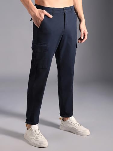 High Star MenS Regular Pants (Hsmwts2402_Nv_Navy Blue